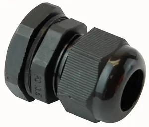 PRO POWER - Nylon Cable Gland PG-13.5 Black - Single Pack, IP68