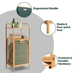 Bamboo Cabinet Laundry Hamper