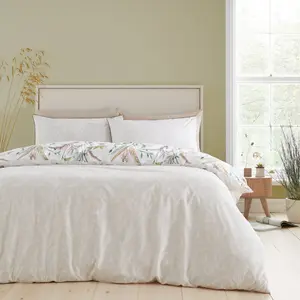 Anhthu Cotton Floral Duvet Cover Set with Pillowcases Beige / Single Duvet Cover + 1 Standard Pillowcase