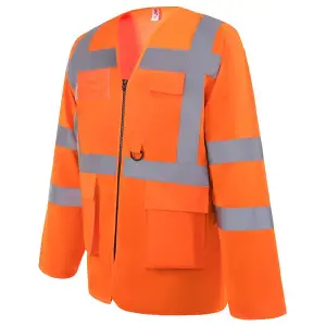 Yoko Mens Executive Hi-Vis Long Sleeve Safety Waistcoat (Pack of 2)