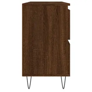 Berkfield Bathroom Cabinet Brown Oak 80x33x60 cm Engineered Wood