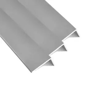 Pack of 3 - nielsen Aluminium L-Shaped Angle Profile, Matt Anodized, 2000x20x10mm, Thickness: 1.5mm, Length: 2m