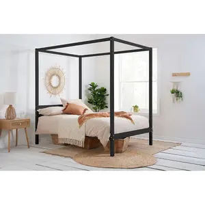 Birlea Mercia Four Poster Double Bed Black