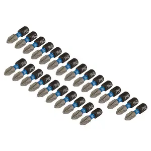 Draper Expert Cross Slot/PH Type Impact Screwdriver Bits, No.2 x 25mm, 1/4" Hex (Pack of 25) 05691