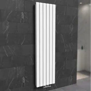 Nes Home 1800 X 410 mm Modern Central Connection Vertical Flat Panel White Designer Radiator