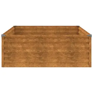 Berkfield Garden Raised Bed 100x100x36 cm Corten Steel