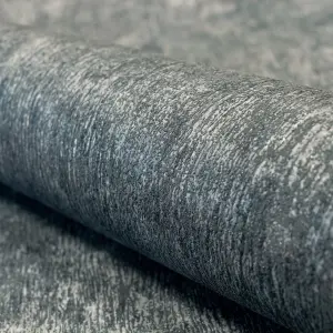 Galerie Feel Blue Metallic Scratched Plaster Wallpaper Roll