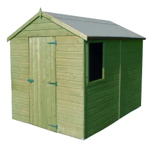 Shire Durham 8x6 Shiplap Garden Shed with Single Door Pressure Treated