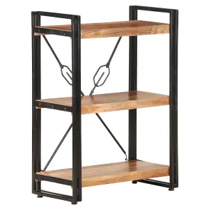 Berkfield 3-Tier Bookcase 60x30x80 cm Solid Acacia Wood