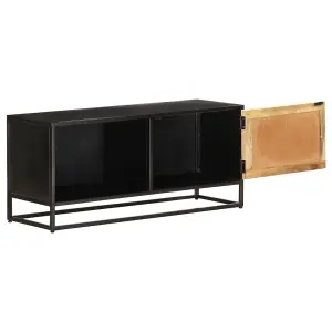 Berkfield TV Cabinet 90x30x40 cm Rough Mango Wood