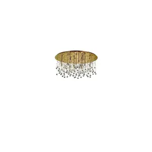 Luminosa Moonlight  15 Light Extra Large Semi Flush Ceiling Pendant Gold, G9