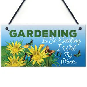 Funny Hanging Garden Sign For Summerhouse Shed Family Gift New Home Gift