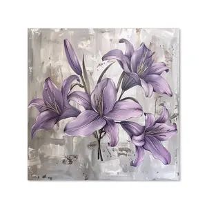 Purple Lilies In Bloom Kitchen Splashback