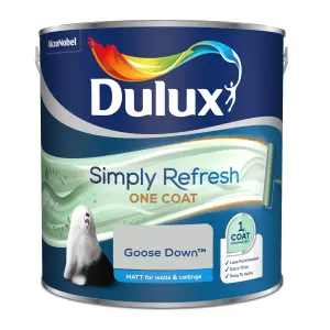 Dulux One coat Goose down Matt Emulsion paint, 2.5L