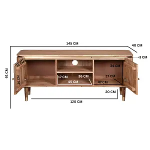 Alicia Acacia Wood TV unit upto 60 inch