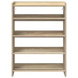 Berkfield Shoe Rack Sonoma Oak 80x25x61.5 cm Engineered Wood