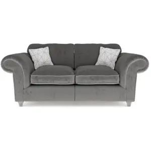 Windsor Granite 3 Seater & 2 Seater Sofas - Silver Feet