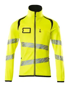 Mascot Accelerate Safe Microfleece jacket with Zip (Hi-Vis Yellow/Black)  (XXX large)