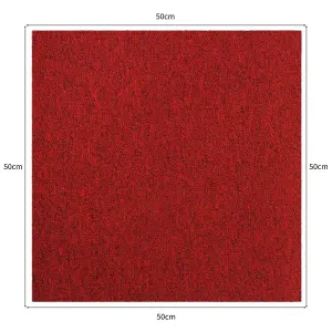 10m2 Sand And Scarlet Red Carpet Tiles