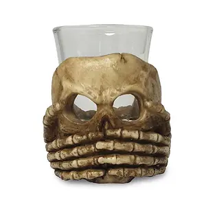 Drink No Evil - 3 X Skull Resin Shot Glasses