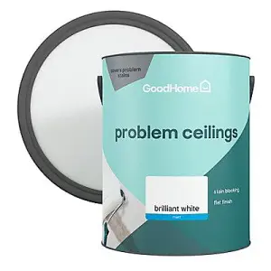 GoodHome Problem Ceiling Brilliant White Matt Emulsion paint, 5L