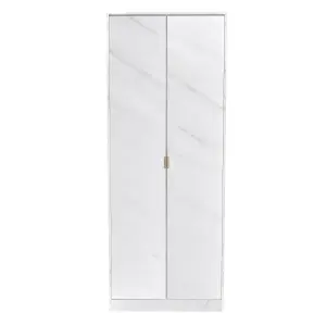 Fuji 2 Door Wardrobe in Marble (Ready Assembled)