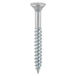 TIMCO Twin-Threaded Countersunk Silver Woodscrews - 10 x 2 1/4 (200pcs)