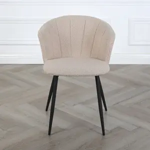 Dunelm - Bouclé Occasional Chair - Beige