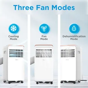 Midea 9000 BTU Portable Air Conditioner for Home - Infrared, 24H Timer, Remote Control, Low Noise, Low Energy