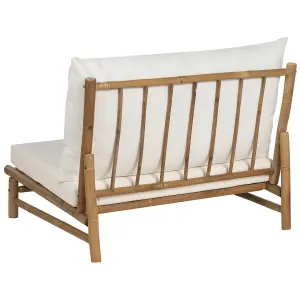 Garden Chair TODI Bamboo Wood Off-White