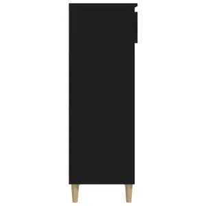 Berkfield Shoe Cabinet Black 40x36x105 cm Engineered Wood