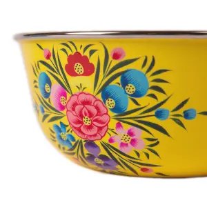 BillyCan Hand-Painted Picnic Snack Bowl - 14.5cm - Buttercup Pansy