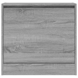 Shoe Cabinet Grey Sonoma 60x21x57 cm Engineered Wood