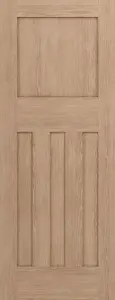 Geom Unglazed Traditional Oak veneer Internal Timber Door, (H)1981mm (W)686mm (T)35mm