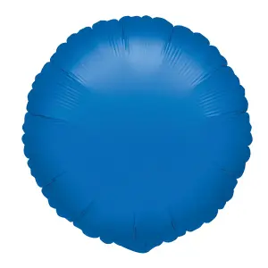 Amscan 18 Inch Plain Circular Foil Balloon Blue (One Size)