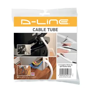 D-Line White Cable tidy tube