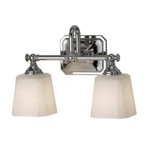 Luminosa Concord 2 Light Bathroom Over Mirror Light Polished Chrome IP44, G9