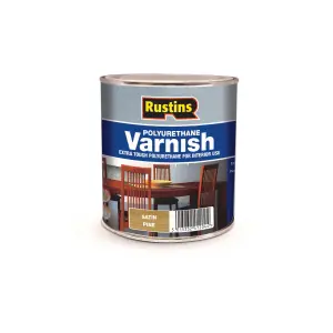 Rustins Polyurethane Varnish Satin - Pine 1ltr