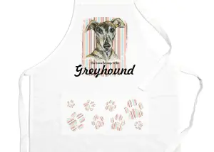 Purely Home Greyhound Apron - Novelty Kitchen Gift for Dog Lovers