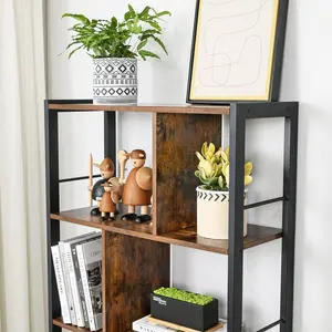 Jazmyne Bookcase Rustic Brown/Black