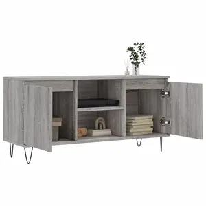 Berkfield TV Cabinet Grey Sonoma 104x35x50 cm Engineered Wood