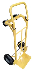 2-in-1 Heavy-Duty Sack Truck With Puncture Proof Wheels, Vertical and Horizontal Positions, Steel Framework, 250kg Capacity