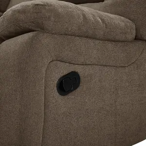 Jacob 3 Seater Manual Recliner Sofa With Right Hand Chaise, Brown Linen