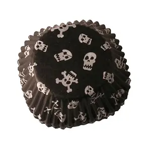 Anniversary House Skull Muffin and Cupcake Cases (Pack of 72) Black/White (One Size)