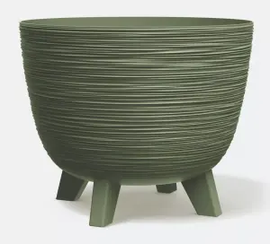 Bowl Planter Plant Pot Legs Oval Flower Modern Decorative FURU Indoor Green 23.6cm Width