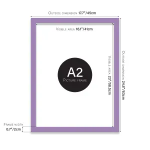 A2 Purple Picture Frame Fits A2 (42 x 59.4cm - 16.5 x 23.4in) Poster, Photo, Artwork, or Print.