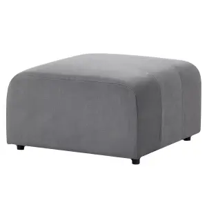 2 Seater Modular Velvet Sofa with Ottoman Grey FALSTERBO