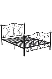 Vida Designs Chicago Black 4ft6 Double Metal Bed Frame