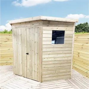 9 x 9 CORNER Pressure Treated Wooden Bike Store / Wooden Garden Shed / Workshop  (9' x 9' / 9ft x 9ft) (9x9)