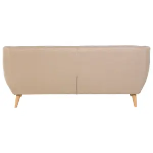 3 Seater Fabric Sofa Beige MOTALA